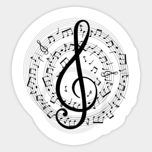 Treble Clef Sticker